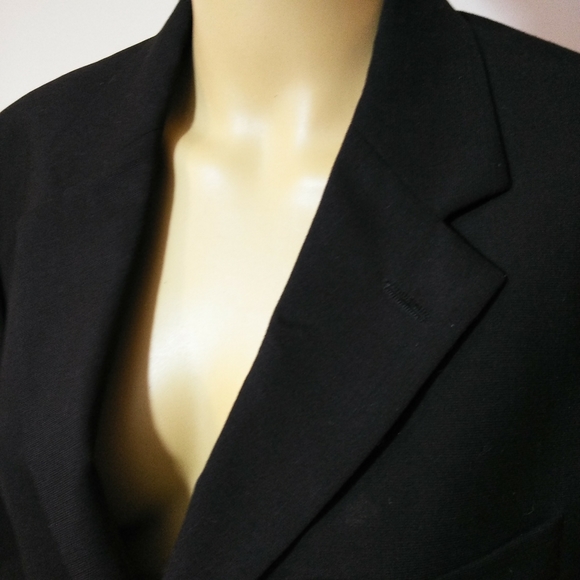 Oscar de la Renta, black wool Suit Jacket Sz 40 R - Picture 2 of 7